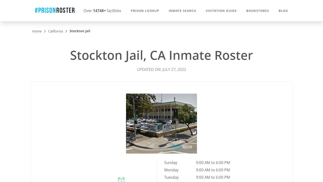 Stockton Jail, CA Inmate Roster - Prisonroster